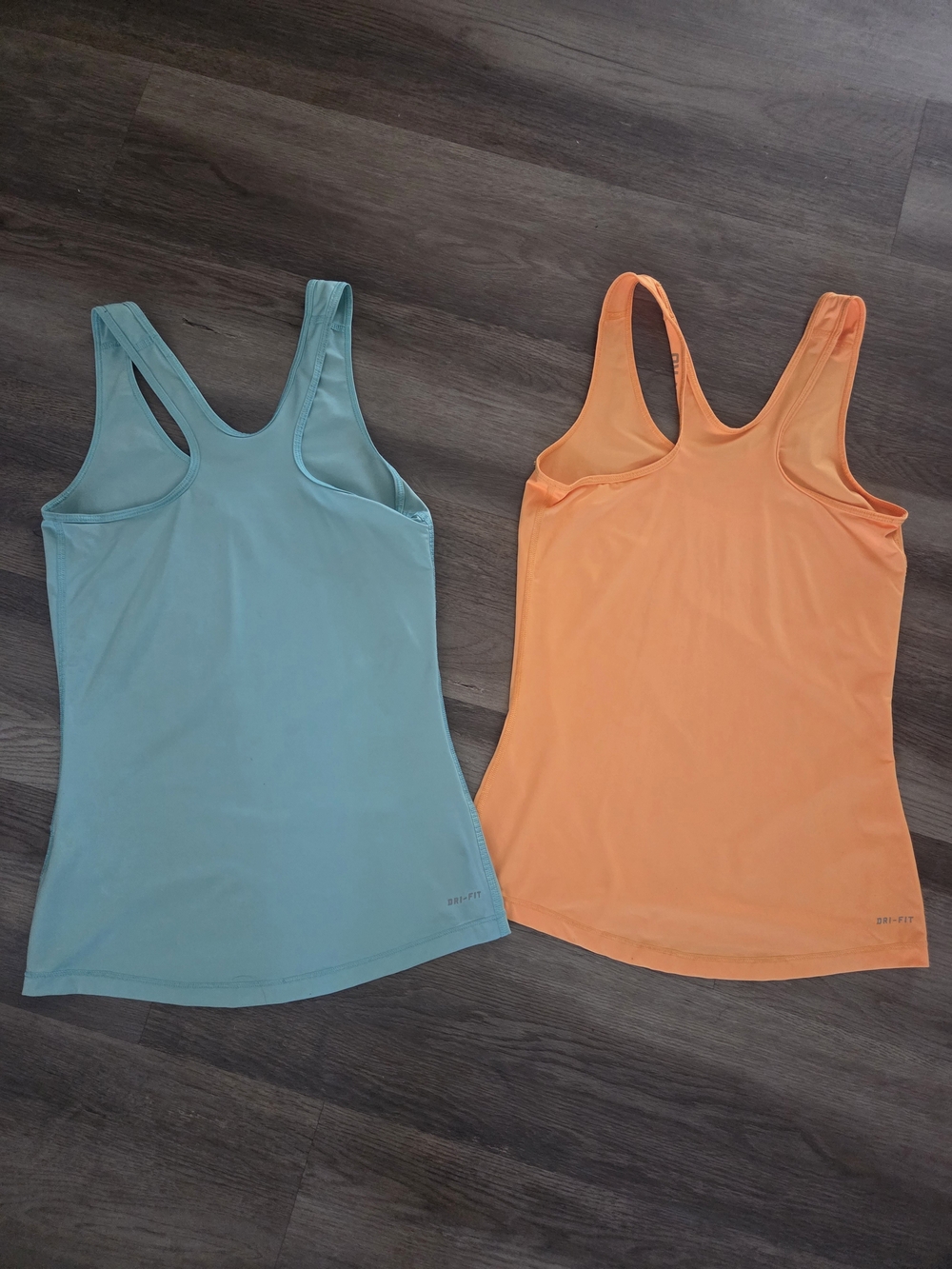 Bundle Of 2 Nike Pro Dri-Fit Active Racerback Tank Tops Sz S Teal Yellow - Picture 2 of 10
